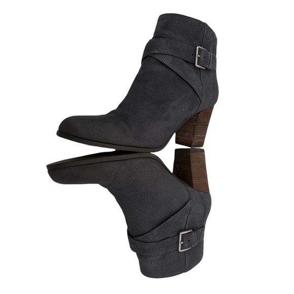 Cole Haan Grand.OS Blue Suede Block Heel Ankle Boots Size 8 Women's - Picture 6 of 9